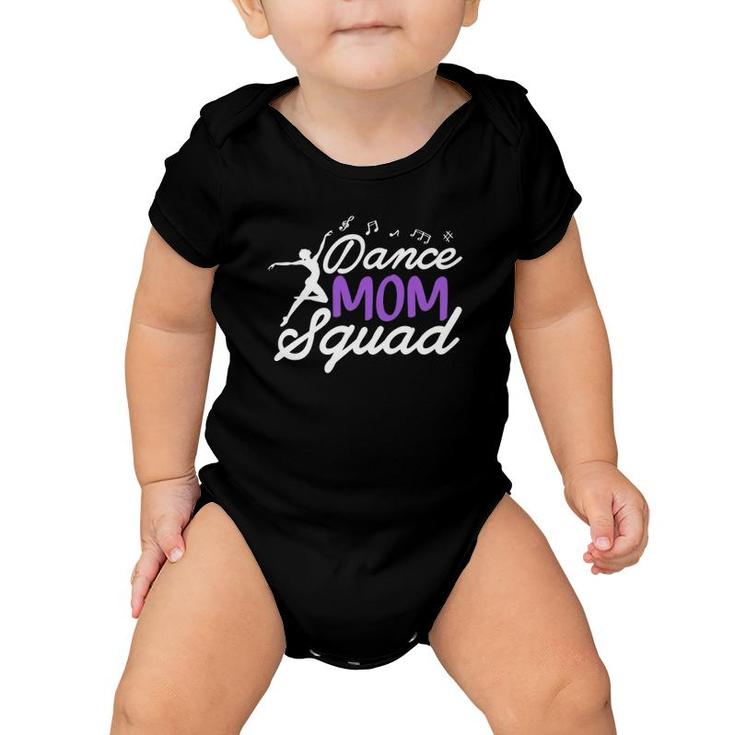 Dance Mom Squad Dacing Pose Silhouette Musical Notes Mother's Day Baby Onesie