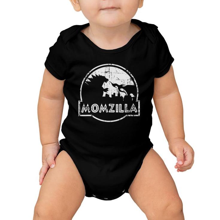 Distressed Funny Mother's Day Gift Momzilla Birthday For Mom Baby Onesie