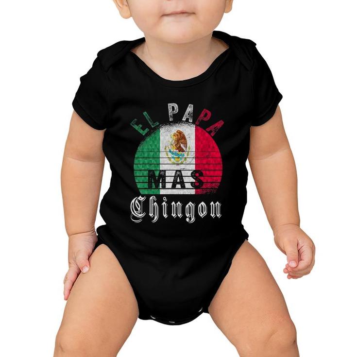 El Papa Mas Chingon Funny Mexican Father's Day Gift Baby Onesie
