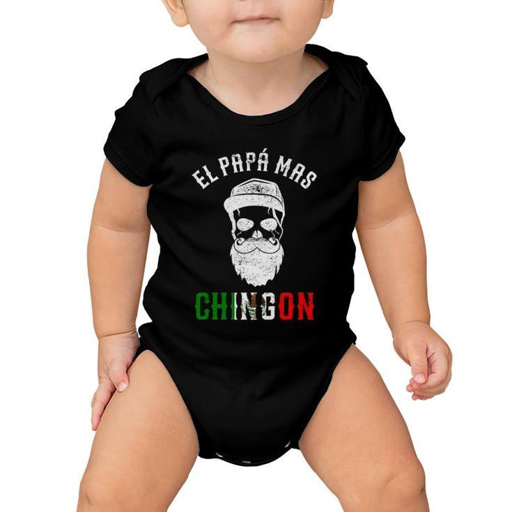El Papa Mas Chingon Spanish Mexican Dad Cumpleaños Funny Baby Onesie