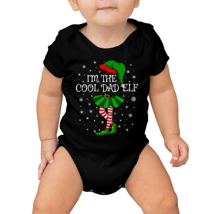Family Matching I'm The Cool Dad Elf Christmas  Baby Onesie