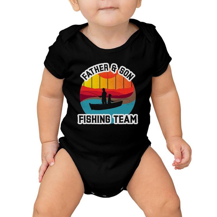 Father And Son Fishing Team Father's Day Baby Onesie