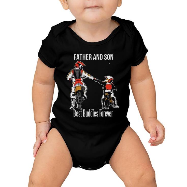 Father & Son Motocross Dirt Bike Motorcycle Gift Baby Onesie