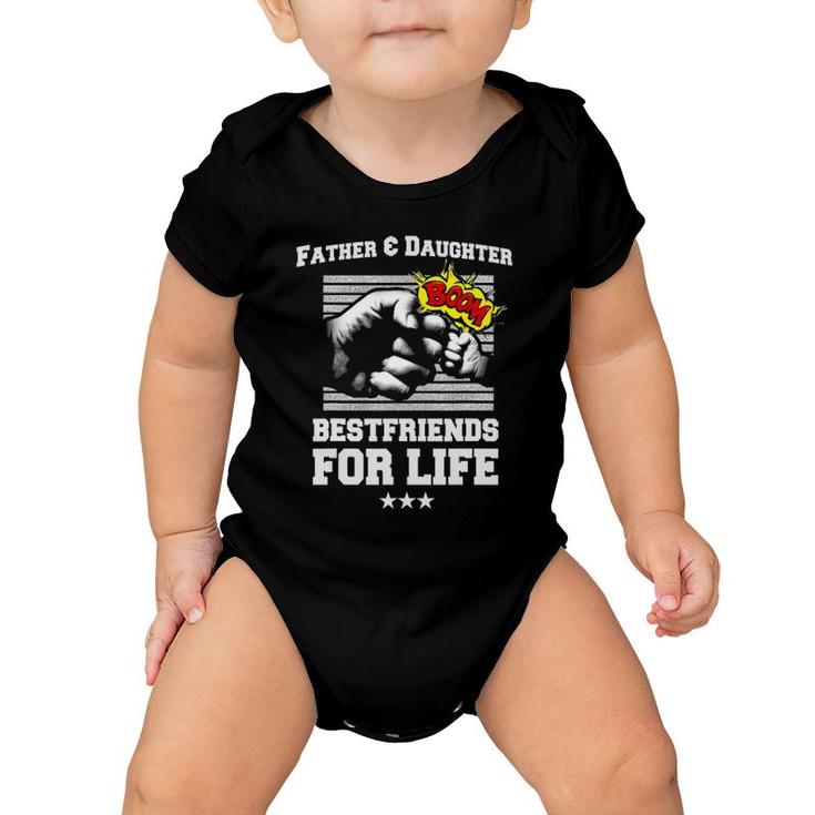 Father Daughter Friends Fist Bumpdad Father's Day Baby Onesie