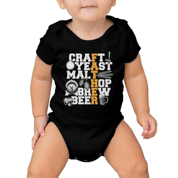 Father's Day Craft Yeast Malt Hop Brew Beer Beer Baby Onesie