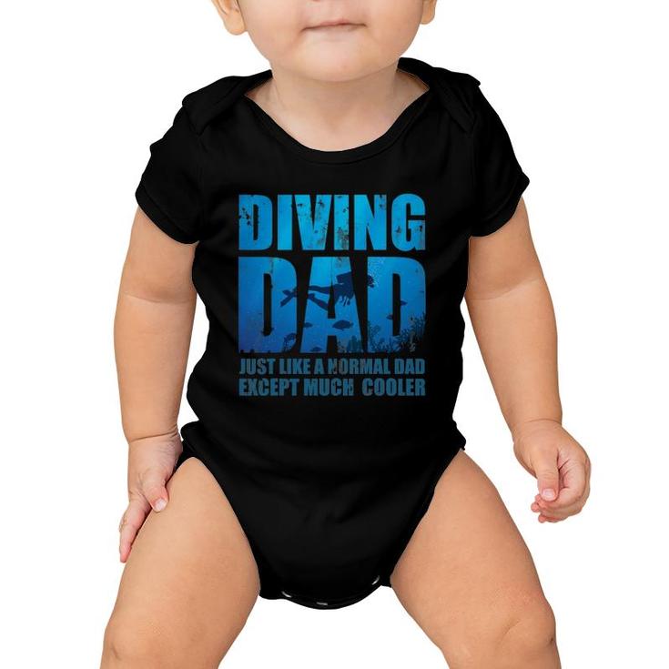 Father's Day Diver Dad Gift Idea Scuba Diving Baby Onesie