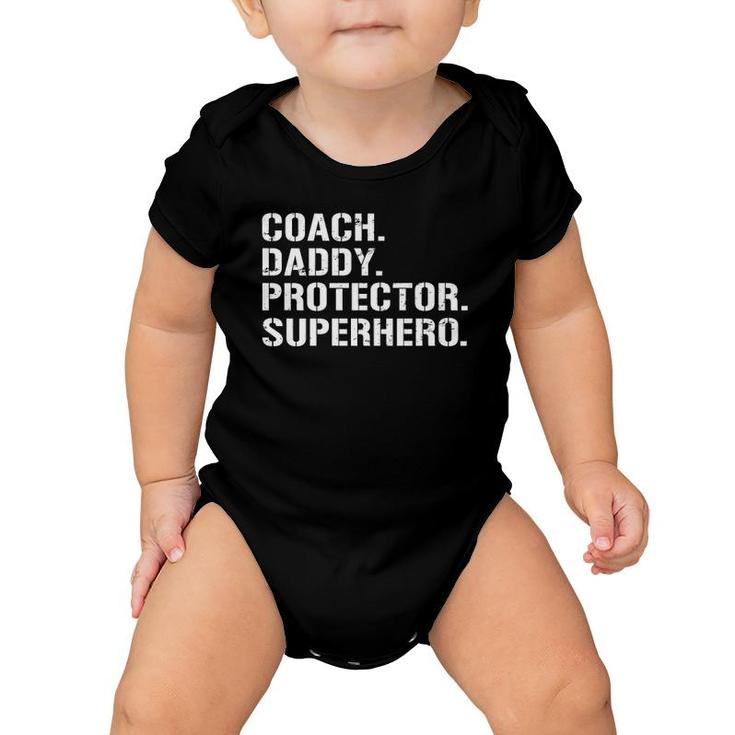 Father's Day Gift Coach Daddy Protector Superhero Baby Onesie