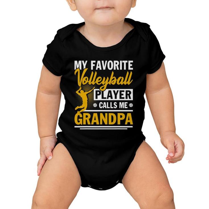 Father's Day My Favorite Volleyball Player Calls Me Grandpa Baby Onesie