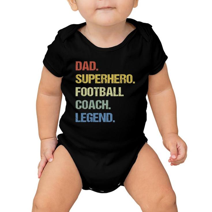 Football Coach Dad Superhero Football Coach Legend Baby Onesie