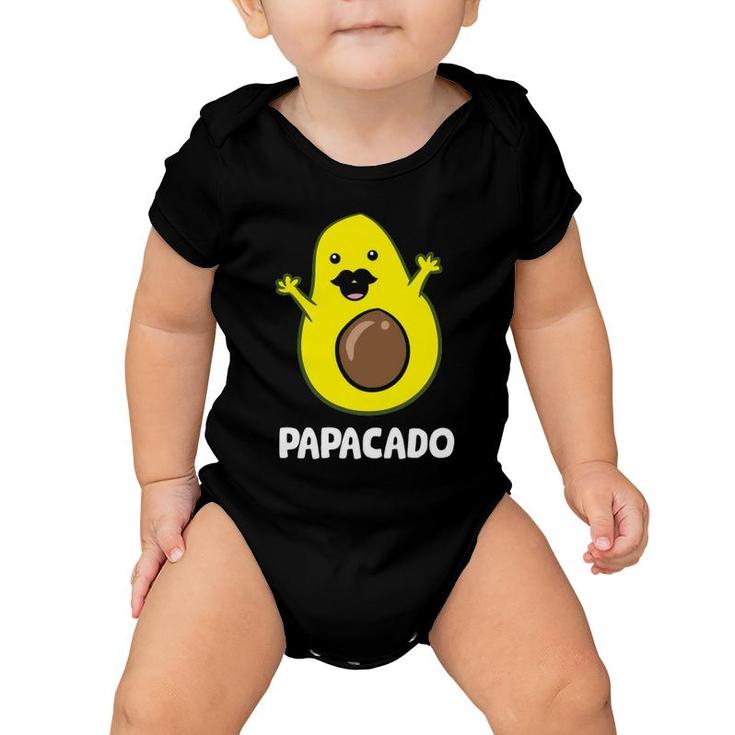 Funny Avocado Dad Guacamole Avocado Papacado  Baby Onesie