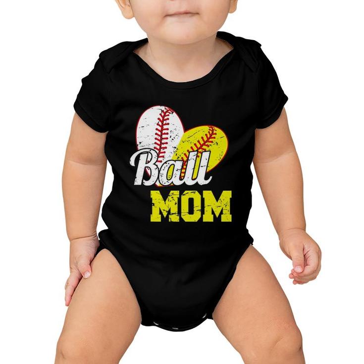 Funny Ball Mom Softball Baseball Outfit For Women Mother's Day Baby Onesie