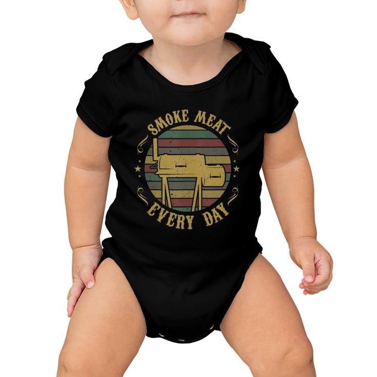 Funny Bbq Pit Accessory Gift Idea For Dad Meat Smoking Baby Onesie