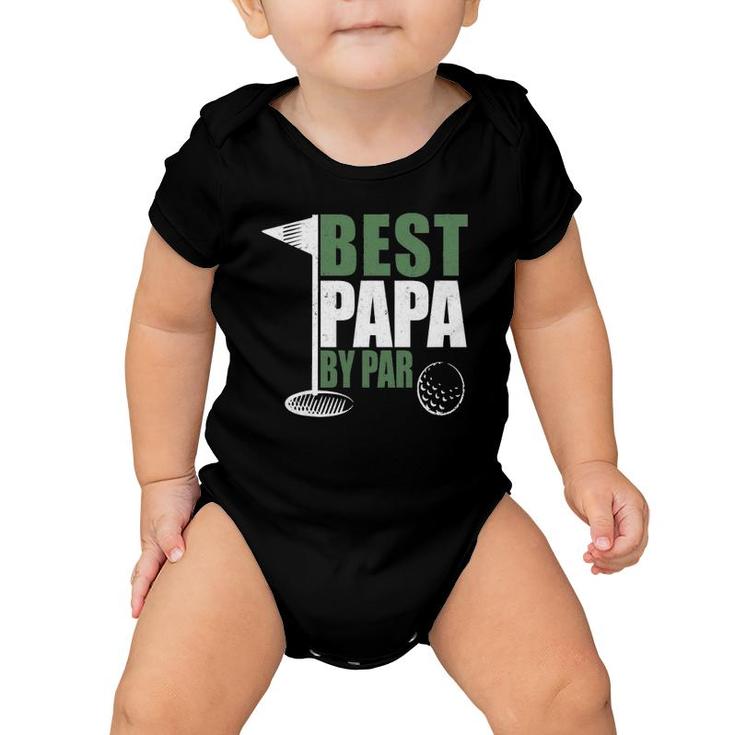 Funny Best Papa By Par Father's Day Golf Dad Grandpa Gift Baby Onesie