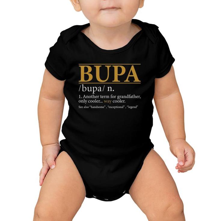 Funny Bupa Definition Fathers Day Gift Grandpa Gift Baby Onesie