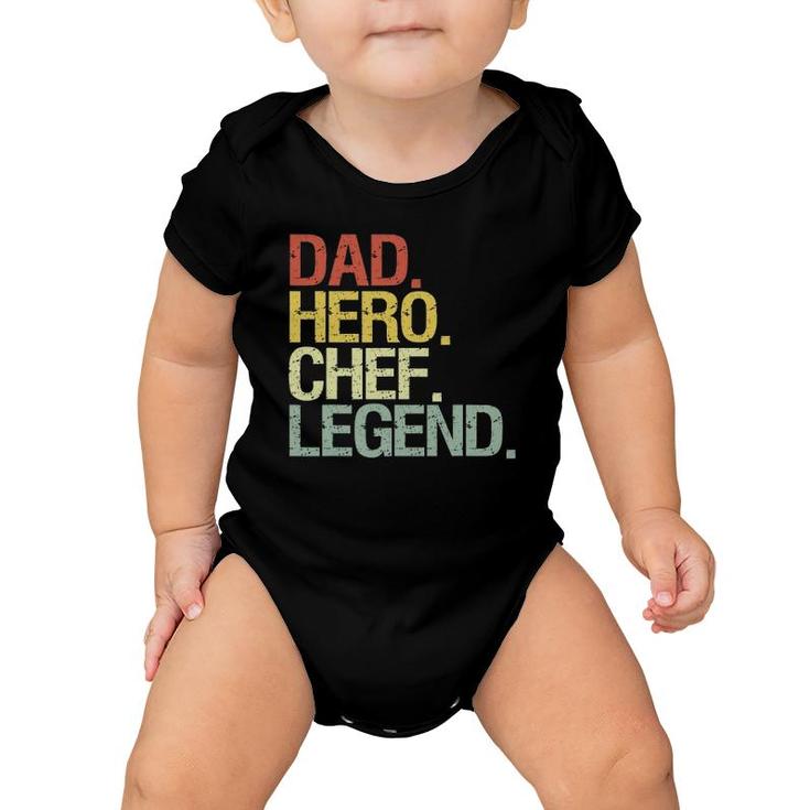Funny Dad Hero Chef Legend Vintage Retro Baby Onesie
