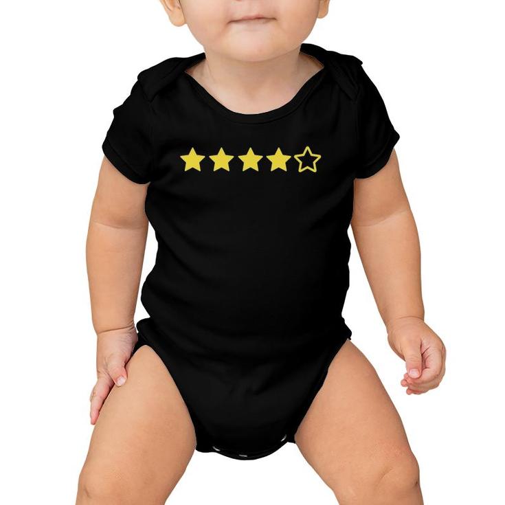 Funny Father's Day 4 Out Of 5 Star Review Dad Papa Sarcastic Baby Onesie
