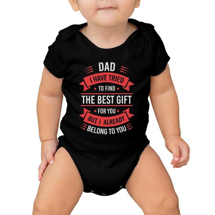 Funny Father's Day  Dad From Daughter Son Wife For Dad Retro Baby Onesie