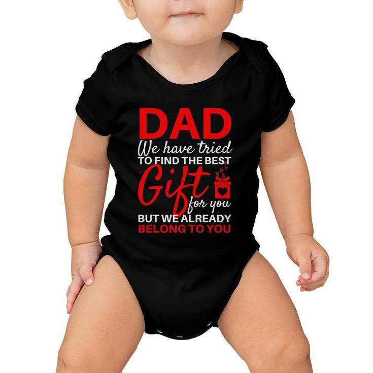Funny Father's Day  Gift From Daughter Son Wife For Dad Baby Onesie