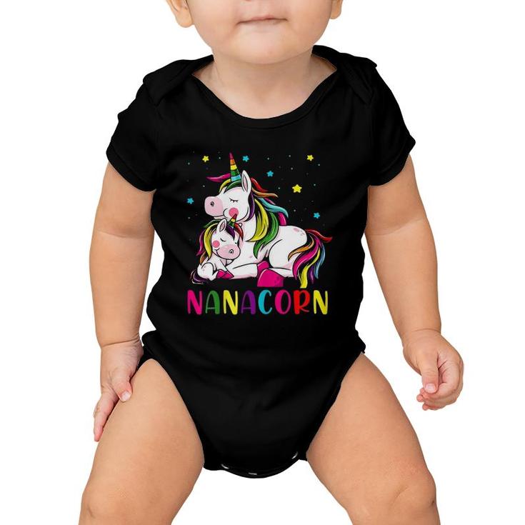 Funny Nanacorn Unicorn Costume Nana Mom Mother's Day Baby Onesie
