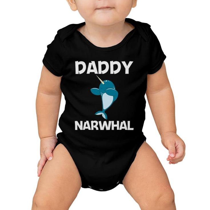 Funny Narwhal For Men Dad Narwhale Sea Unicorn Fish Whale Baby Onesie