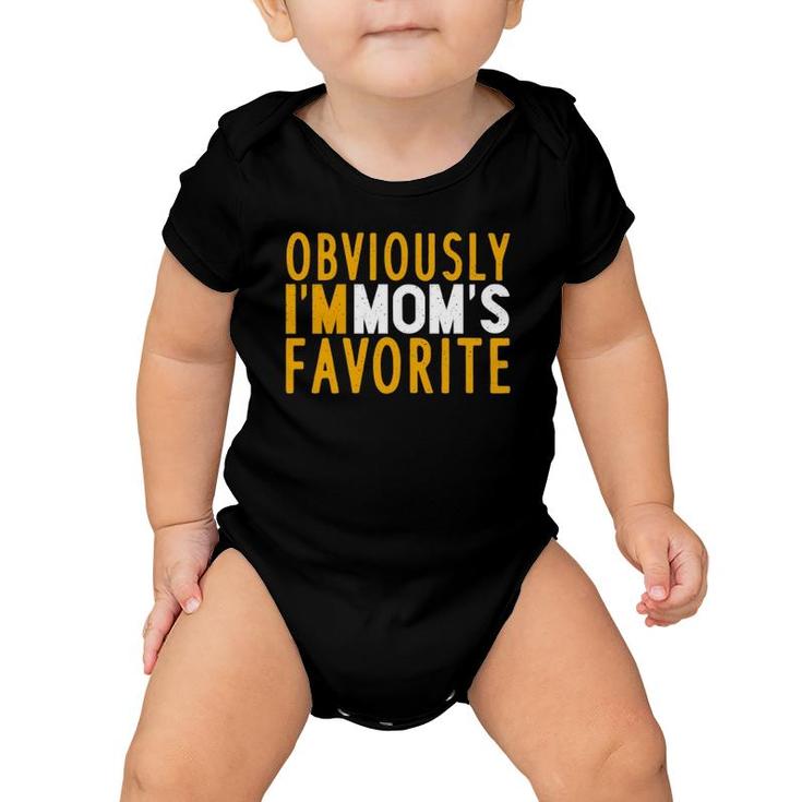 Funny Obviously I'm Mom's Favorite Gift Baby Onesie