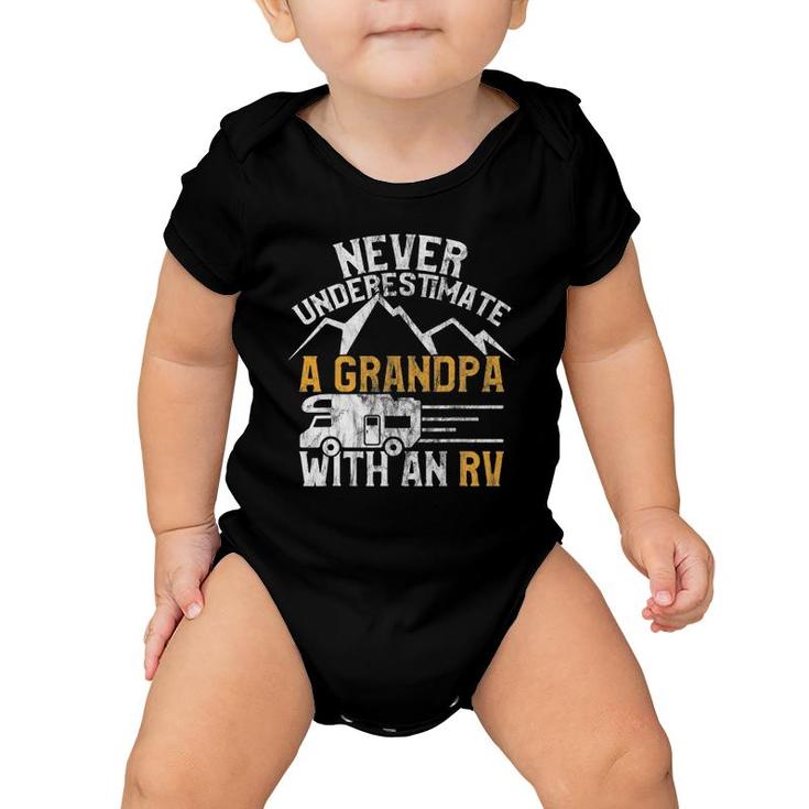 Funny Rv Stuff Apparel Never Underestimate Grandpa Tee Baby Onesie
