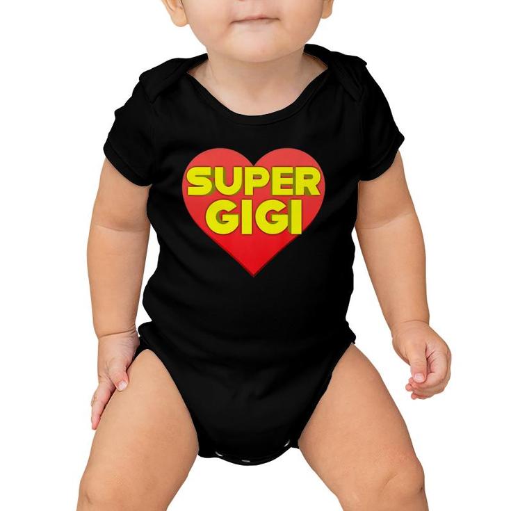 Funny Superhero Super Gigi Mother's Day Hero Baby Onesie