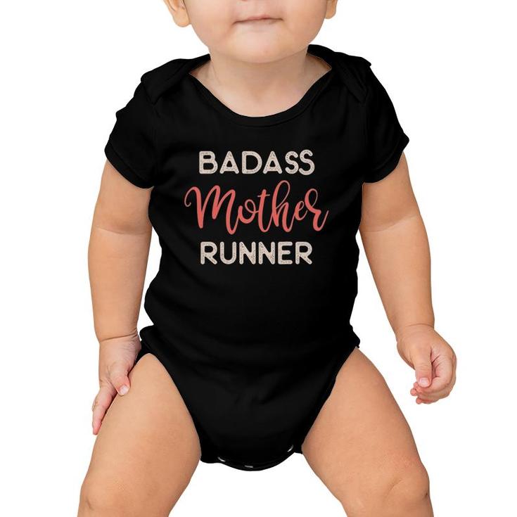 Funny Tanks For Runners Half Marathon Badass Mother Runner Baby Onesie