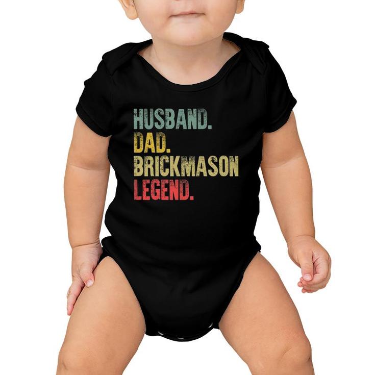 Funny Vintage Husband Dad Brick Mason Legend Retro Baby Onesie