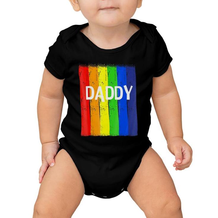 Gay Daddy Rainbow Lgbt Pride Month Baby Onesie