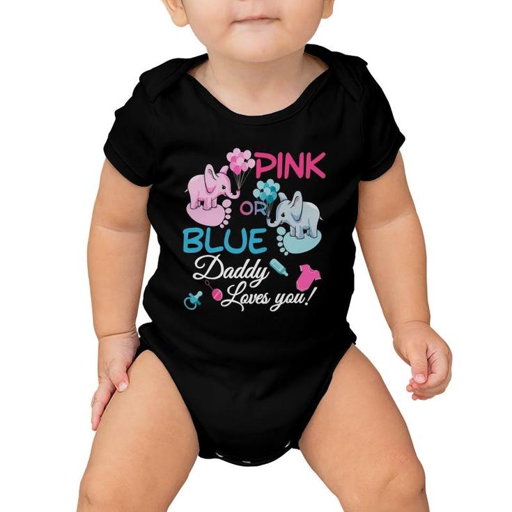 Gender Reveal Party Supplies Daddy Loves You Cute Mens Baby Onesie