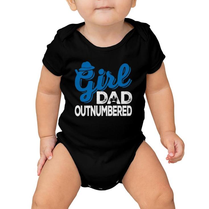 Girl Dad Outnumbered Father's Day Gift From Son Daughter Wife Baby Onesie