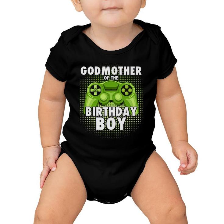Godmother Of The Gamer Boy Matching Video Game Birthday Baby Onesie