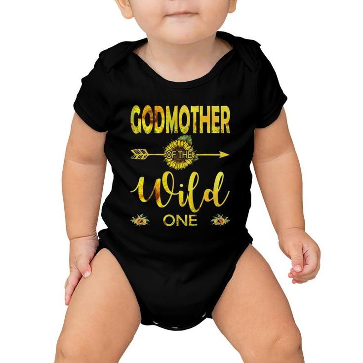 Godmother Of The Wild One-1St Birthday Sunflower Outfit  Baby Onesie