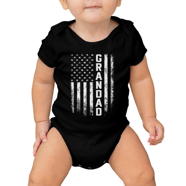 Grandad Gift America Flag Gift For Men Father's Day Baby Onesie