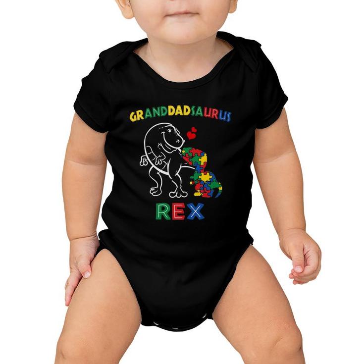 Granddadsaurus Autism Awareness Granddad Dinosaur Grandpa Baby Onesie