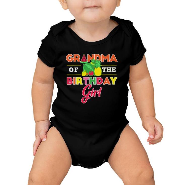 Grandma Of The Birthday Girl Twotti Fruity Theme Grandmother Baby Onesie