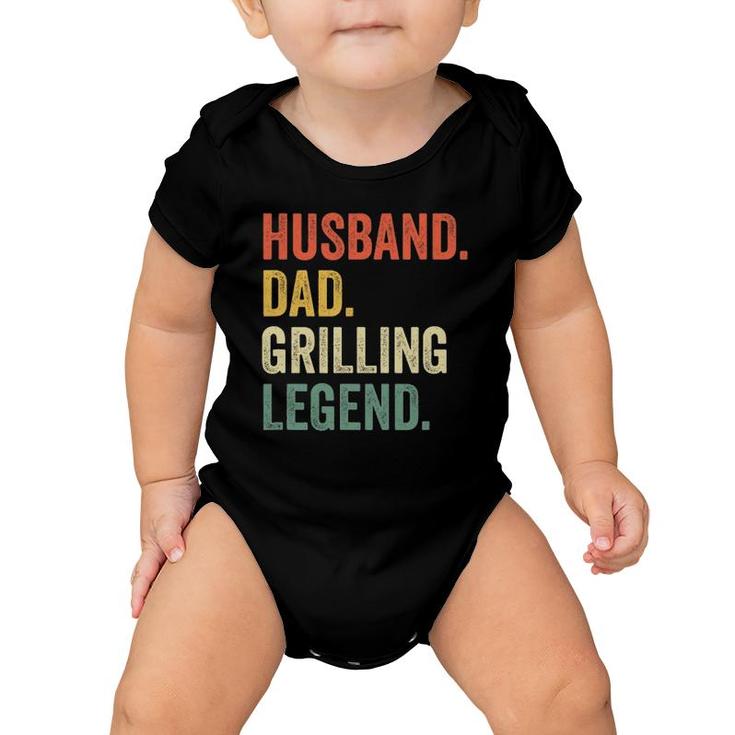 Grilling Bbq Father Funny Husband Grill Dad Legend Vintage Baby Onesie