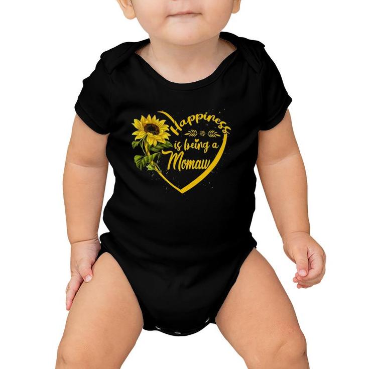 Happiness Is Being A Momaw Sunflower Gift Baby Onesie