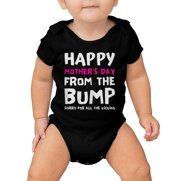 Happy Mother's Day From The Bump First Baby Pregnant Wife Baby Onesie