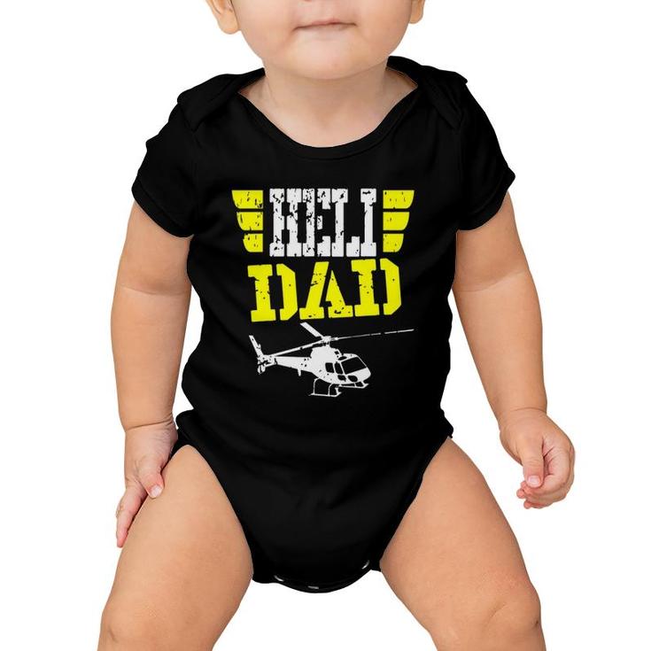 Helicopter Pilot Dad Funny Father's Day Gift Husband Baby Onesie