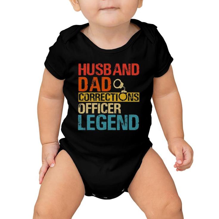 Husband Dad Corrections Officer Legend Father's Day Baby Onesie