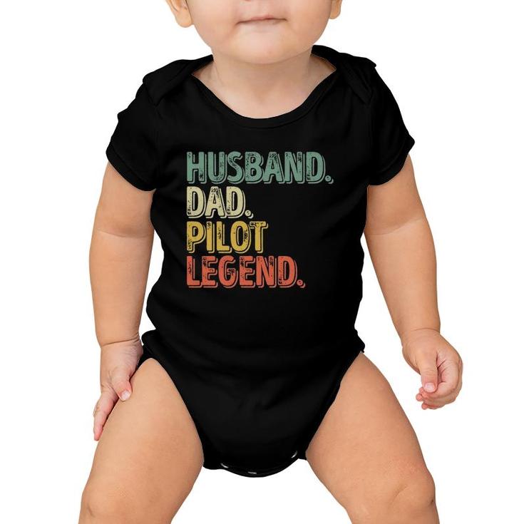 Husband Dad Pilot Legend  Funny Father's Day Gift  Baby Onesie