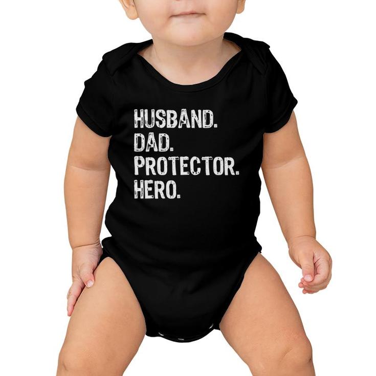 Husband Dad Protector Hero - Family Love Matching Baby Onesie