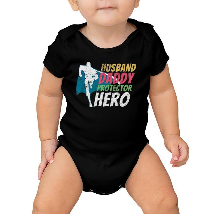 Husband Daddy Protector Hero Father's Day Baby Onesie