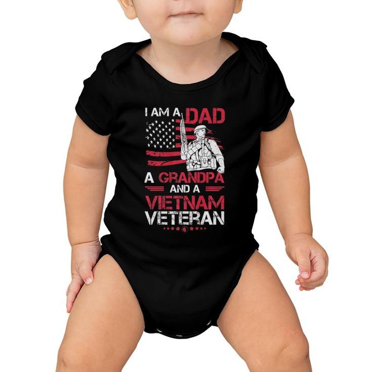 I Am A Dad A Grandpa And A Vietnam Veteran Gift For Grandpas Baby Onesie