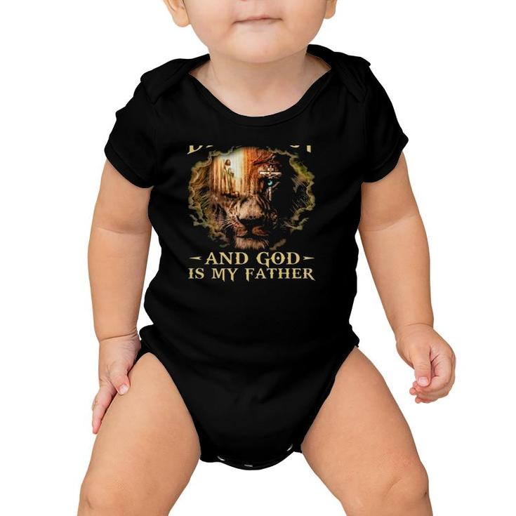 I Took A Dna Test And God Is My Father Jesus Cross Lion Christian Gift Baby Onesie