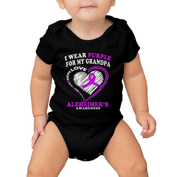 I Wear Purple For My Grandpa Baby Onesie