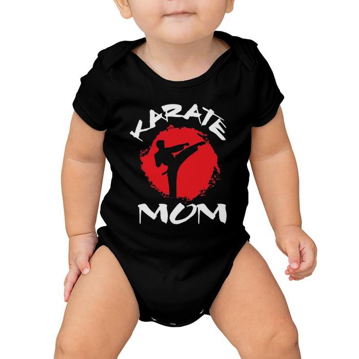 Karate Mom Vintage Martial Art Self And Defense Mother's Day  Baby Onesie