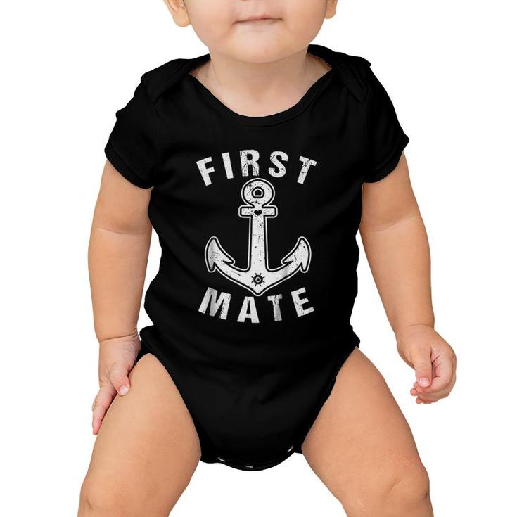Kids Son And Dad Matching S Boating Gifts First Mate Son Tee Baby Onesie